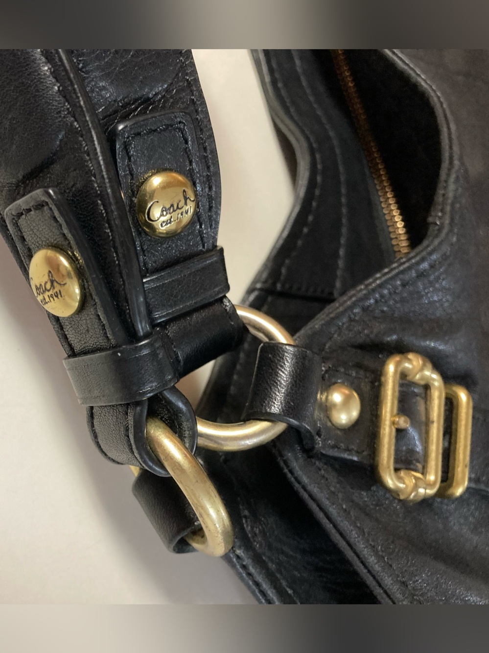 Coach Vintage Black Hobo Bag - Picture 7 of 12